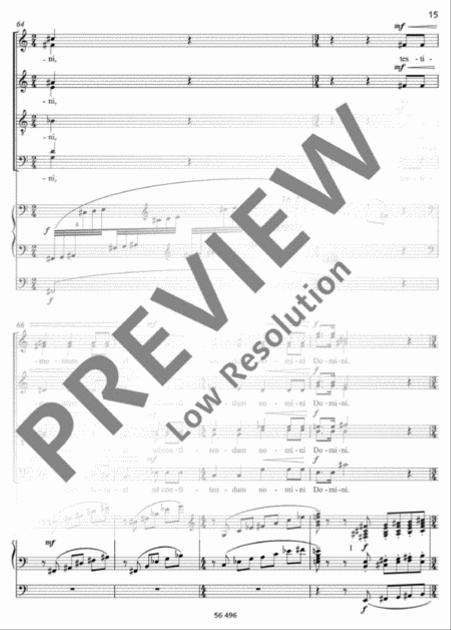 Laetatus sum 4-Part scores gallery preview page 16