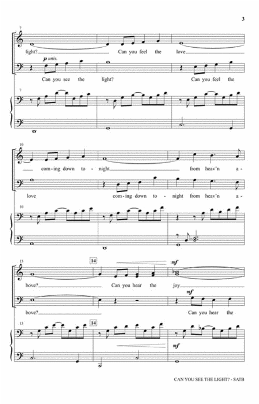 Can You See the Light? 4-Part scores gallery preview page 3