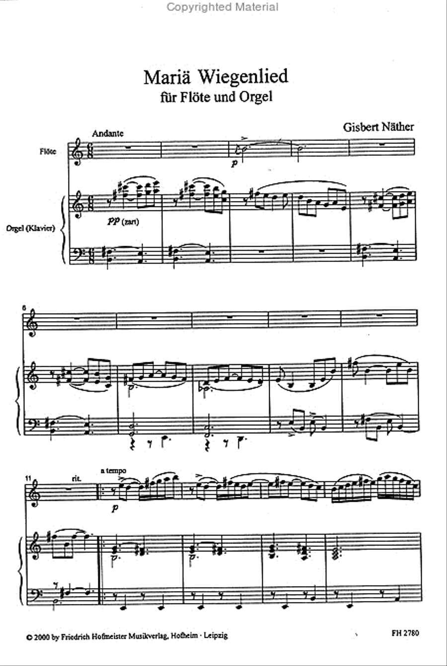 Mariä Wiegenlied Flute scores gallery preview page 2