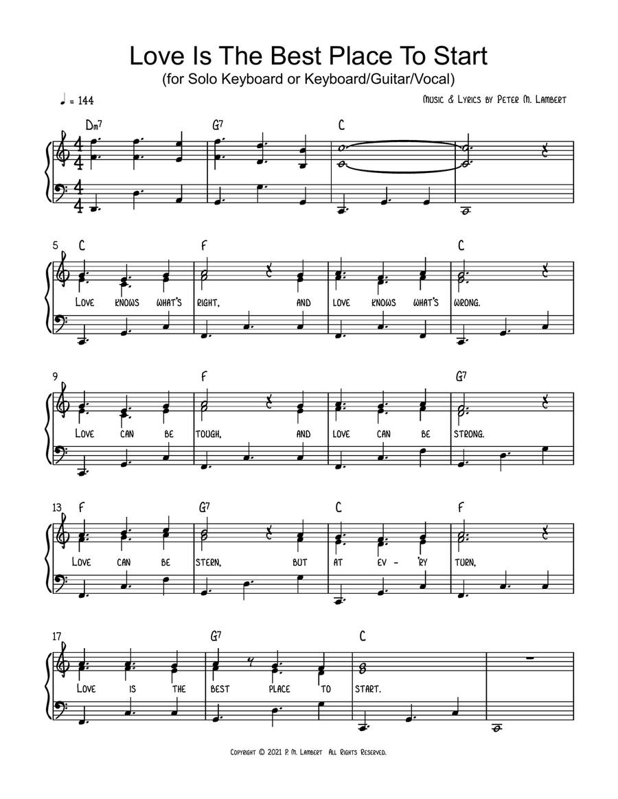 Love Is the Best Place to Start Choir scores gallery preview page 2