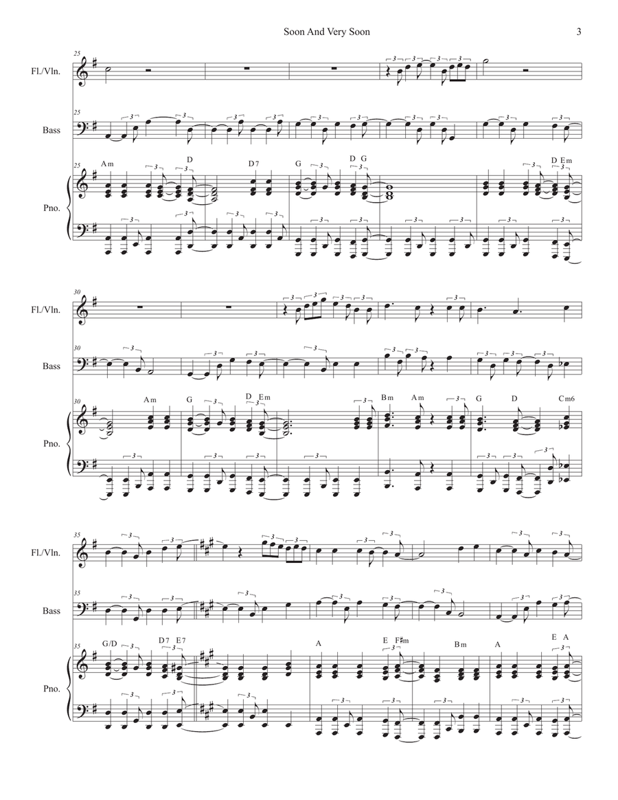 Soon And Very Soon Flute Solo scores gallery preview page 3
