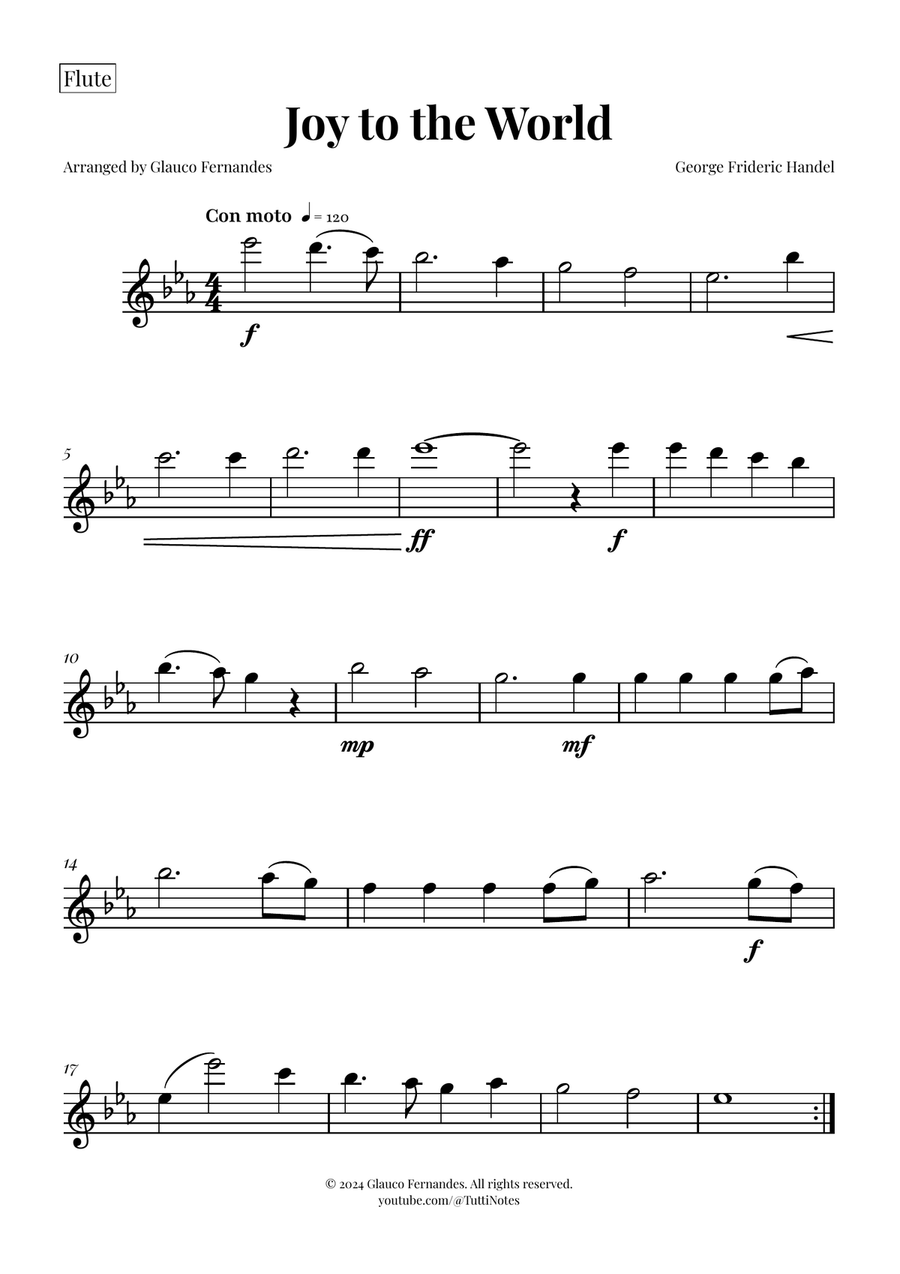 Joy to the World | STUNNING Arrangement Woodwind Quintet scores gallery preview page 3