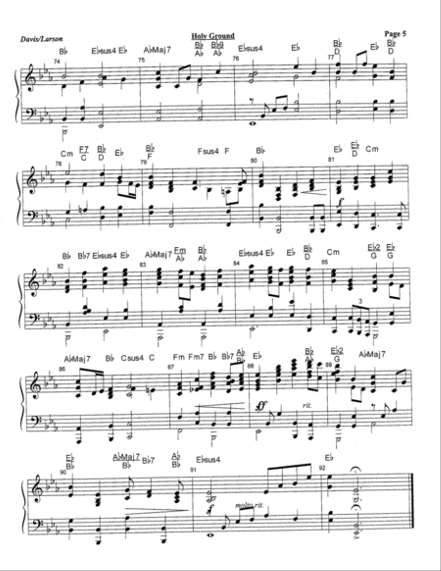 Holy Ground 4-Part scores gallery preview page 21