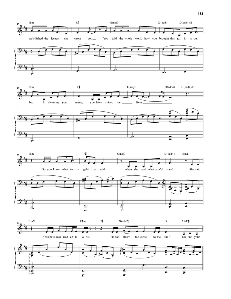 Burn (from Hamilton) Piano, Vocal scores gallery preview page 4