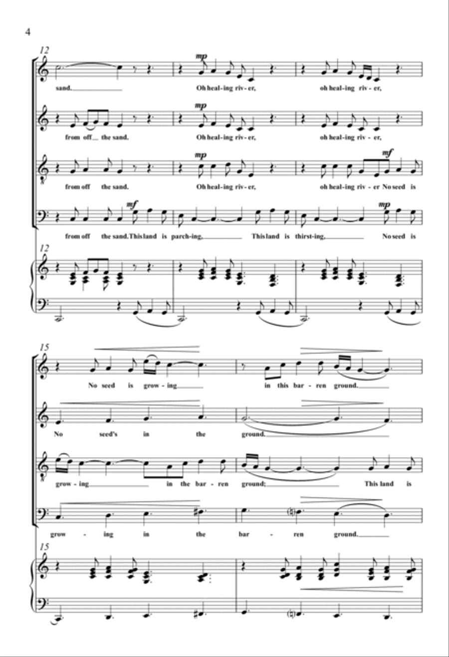 Healing River 4-Part scores gallery preview page 3