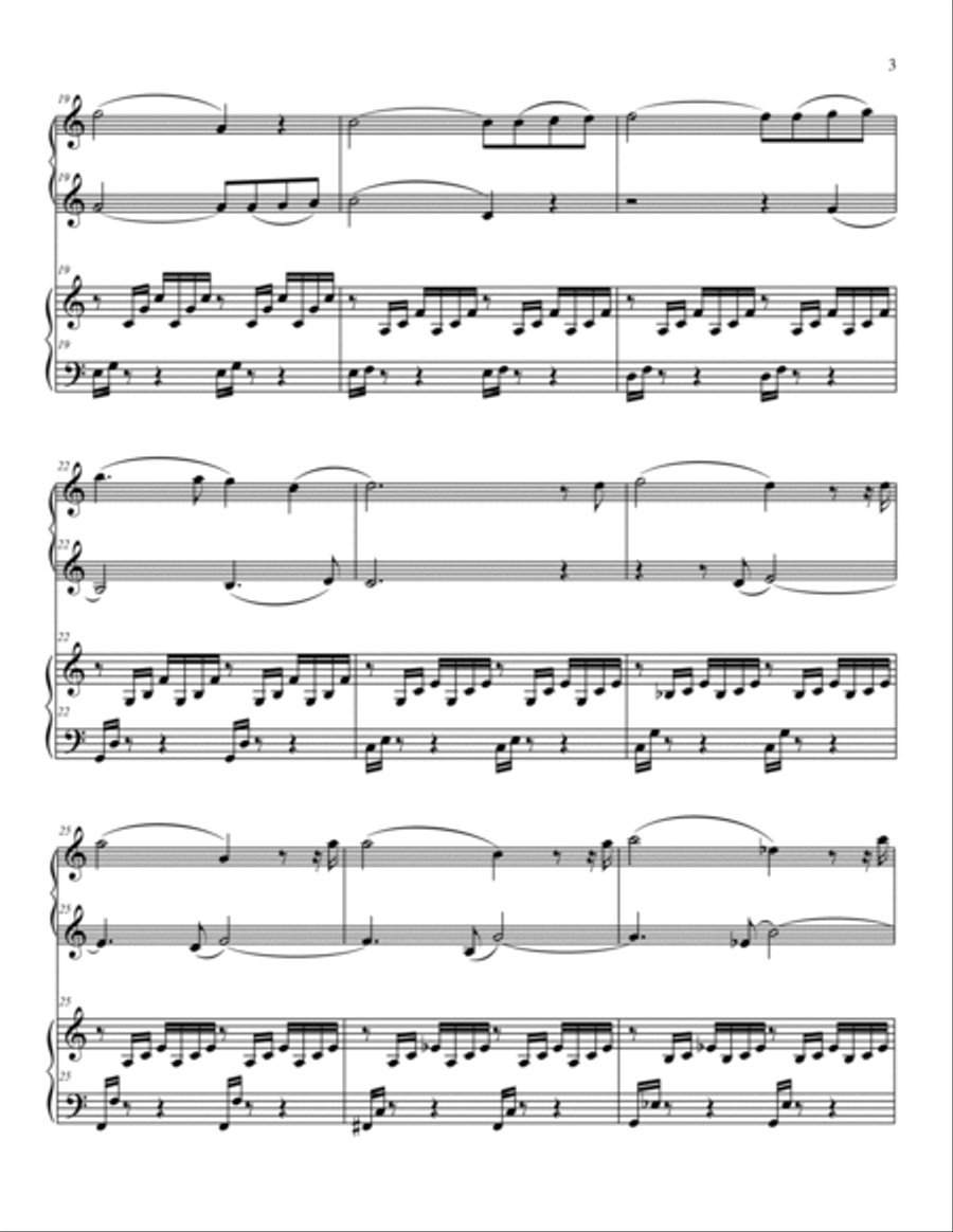 Ave Maria for Two Solo Instruments - Piano Score Small Ensemble scores gallery preview page 3