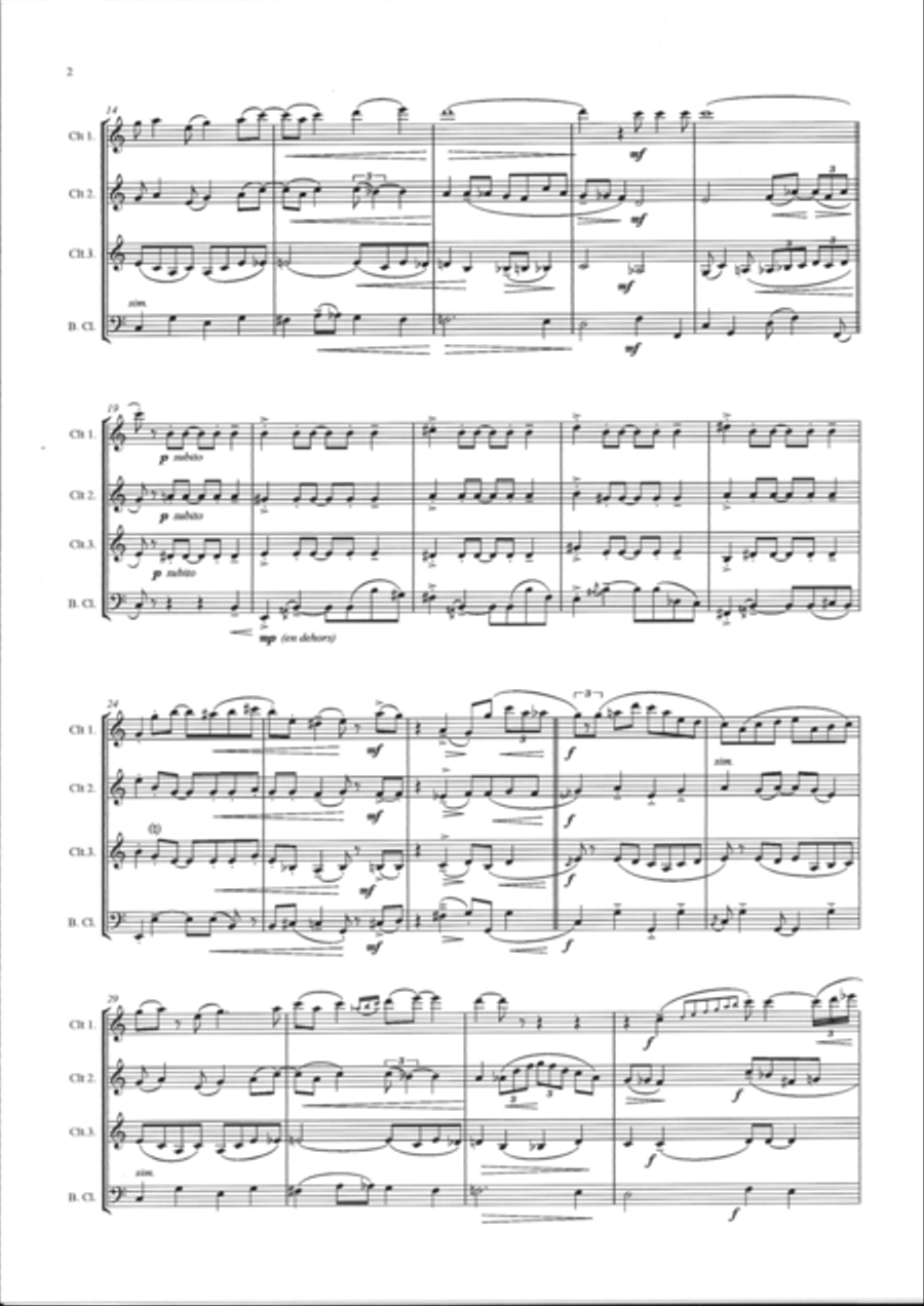 Anything Goes Clarinet Quartet scores gallery preview page 3