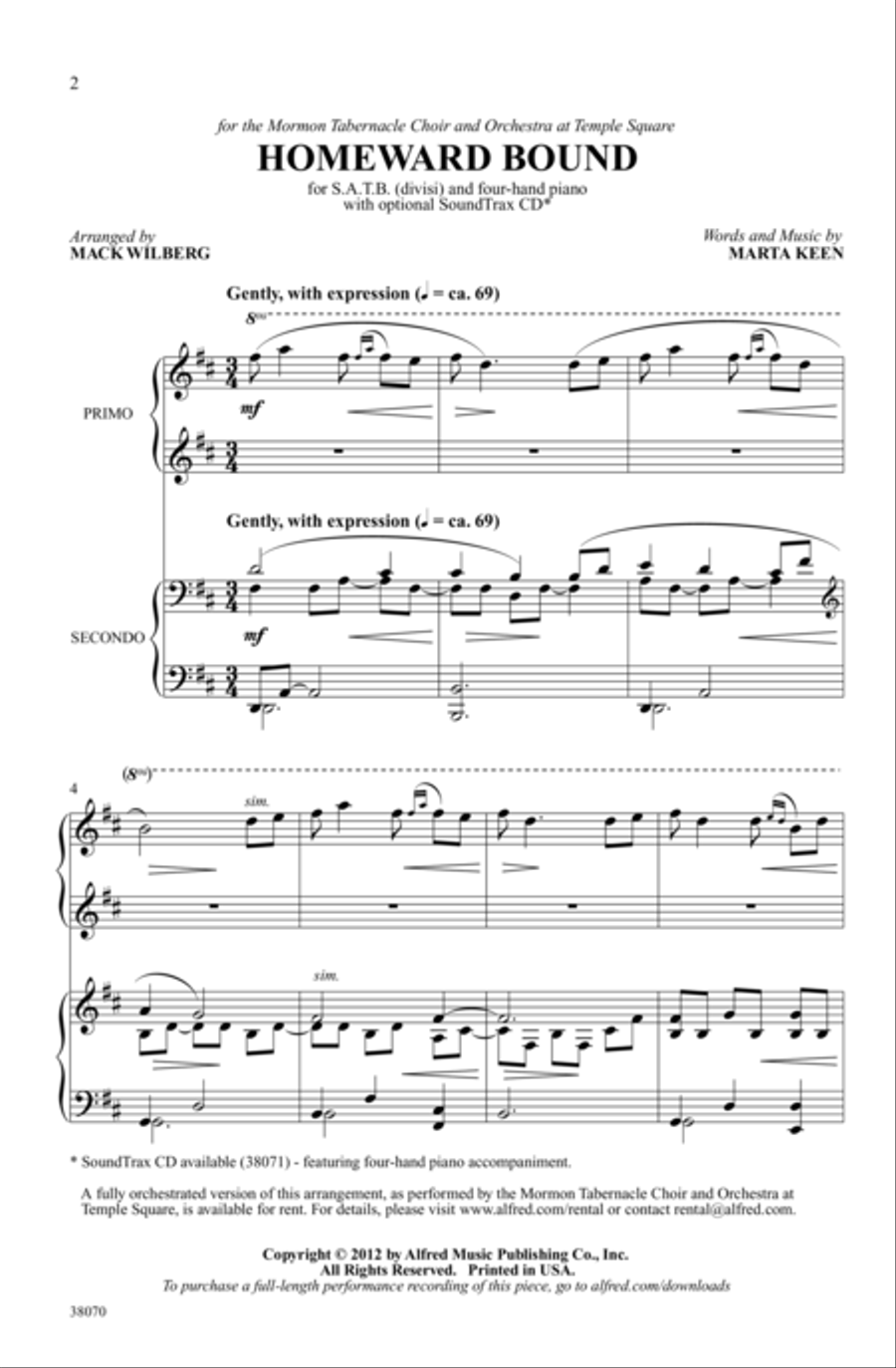 Homeward Bound - SoundTrax CD (CD only) Choir scores gallery preview page 2
