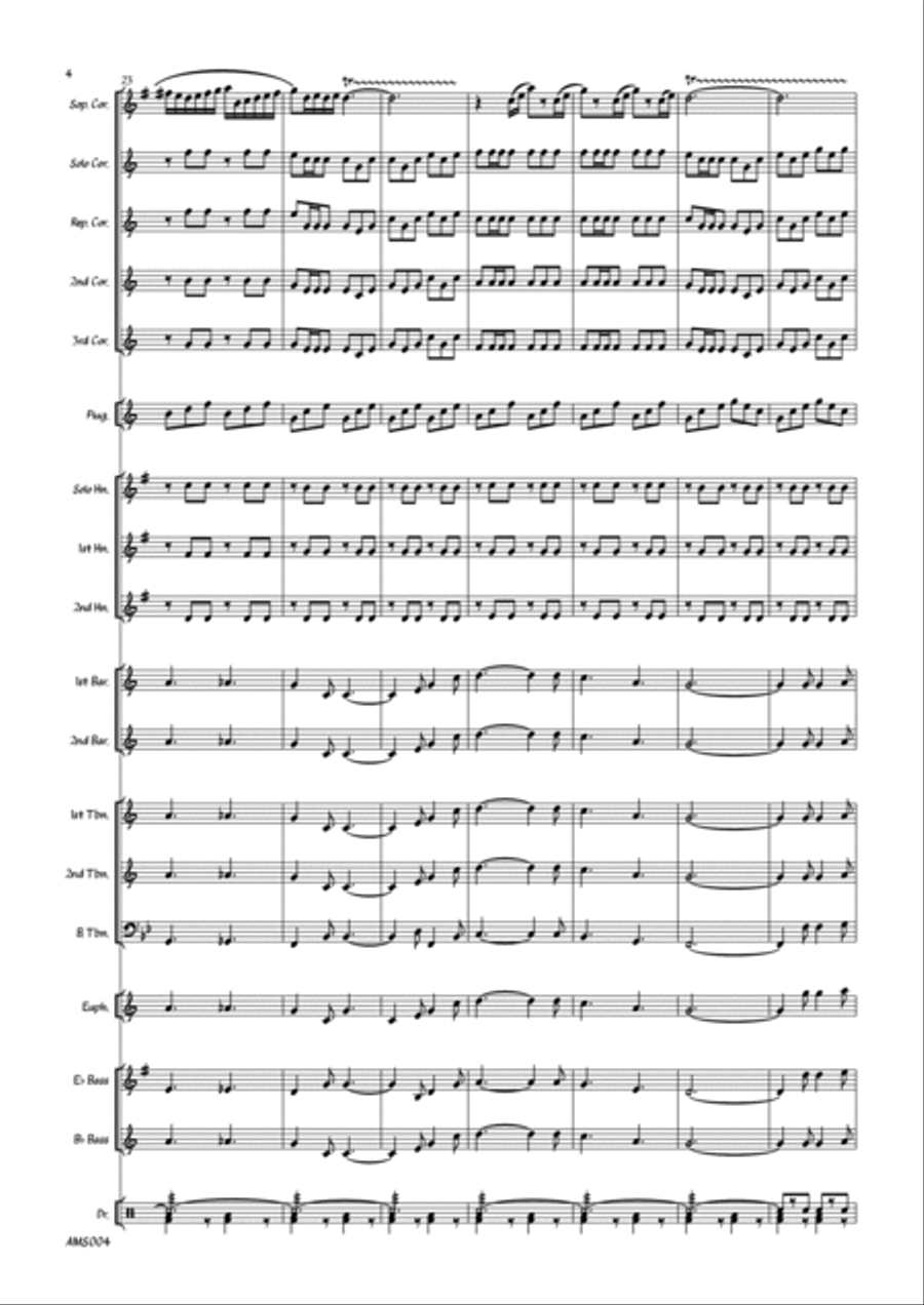 Wolverine March - Brass Band March Brass Band scores gallery preview page 6