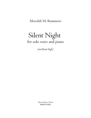 Silent Night for medium high voice and piano
