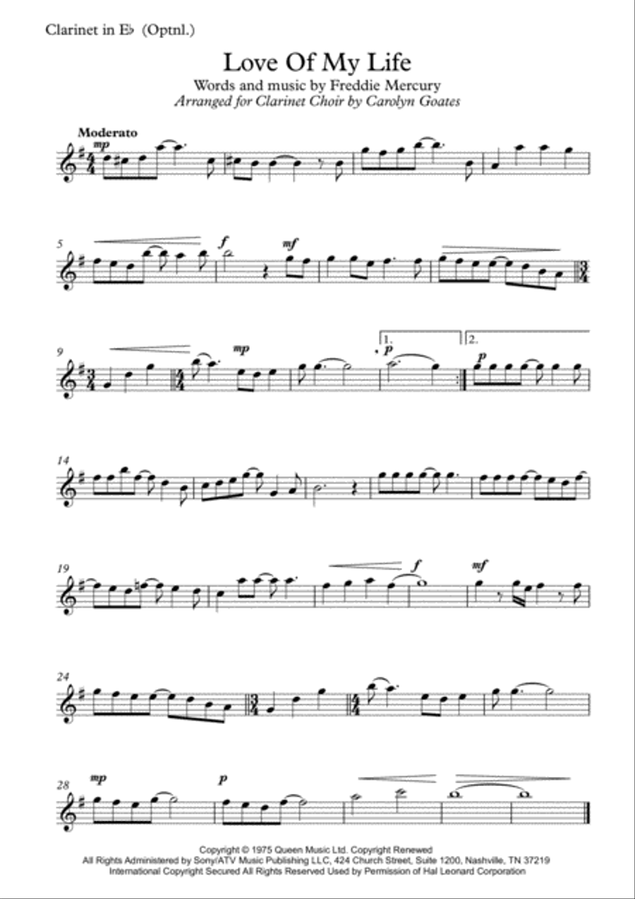 Love Of My Life Woodwind Ensemble scores gallery preview page 5