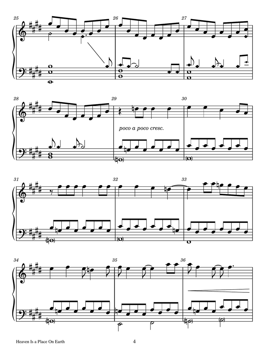 Heaven Is A Place On Earth Handbell Choir scores gallery preview page 4