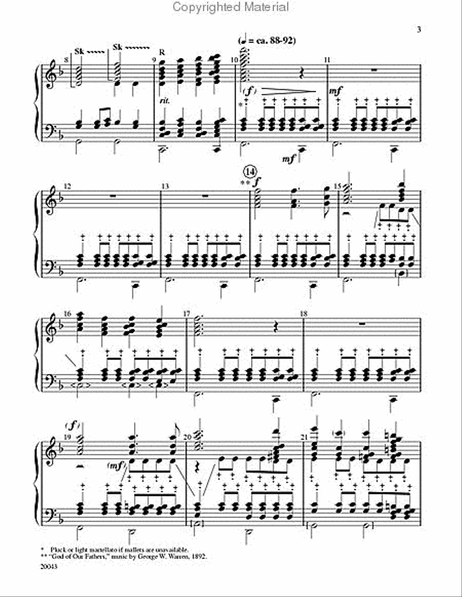 An American Medley An American Medley Handbell Choir scores gallery preview page 3