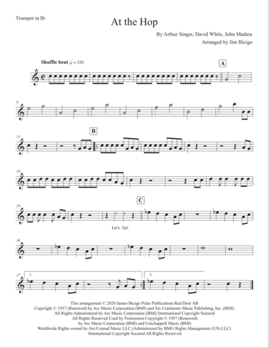 At The Hop At The Hop Horn scores gallery preview page 3