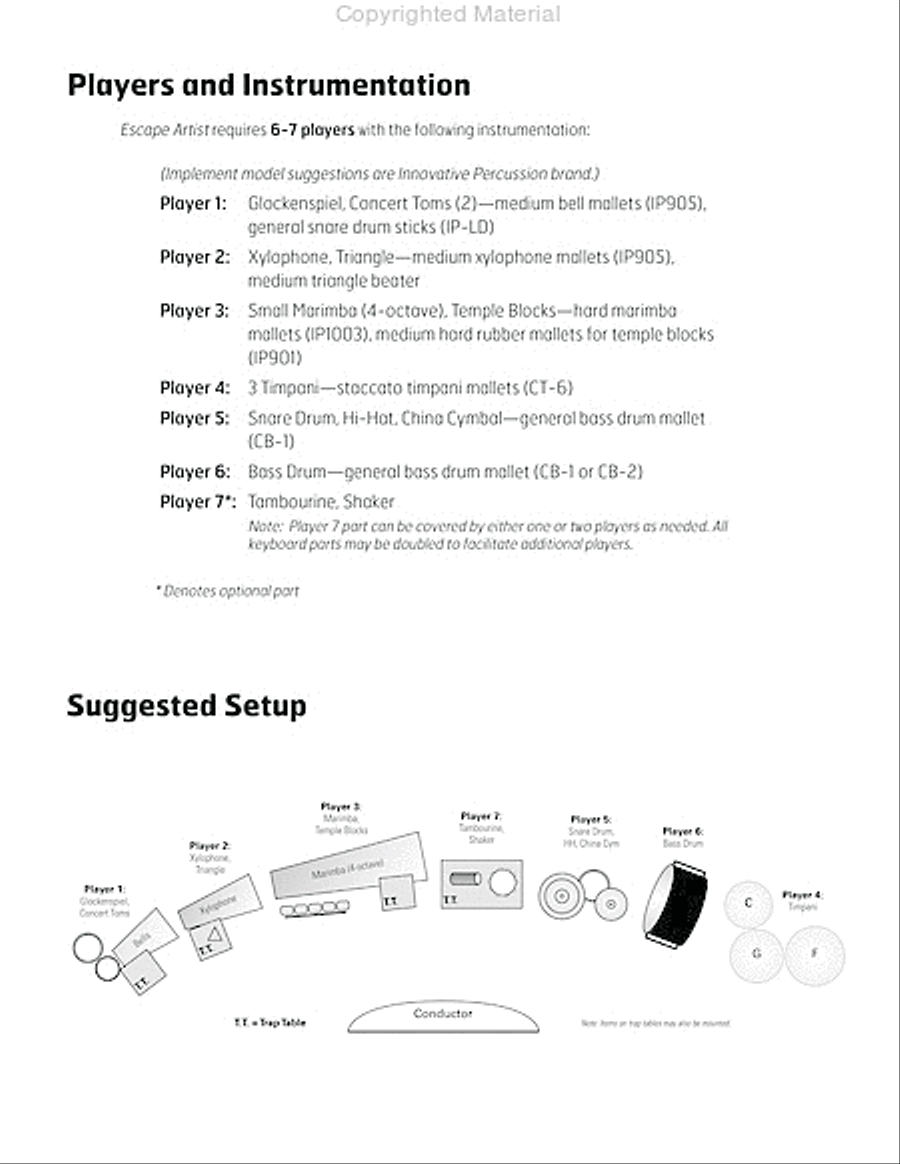 Escape Artist Escape Artist Percussion Ensemble scores gallery preview page 4