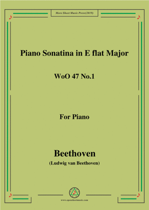 Book cover for Beethoven-Piano Sonatina in E flat Major,WoO 47 No.1,for Piano