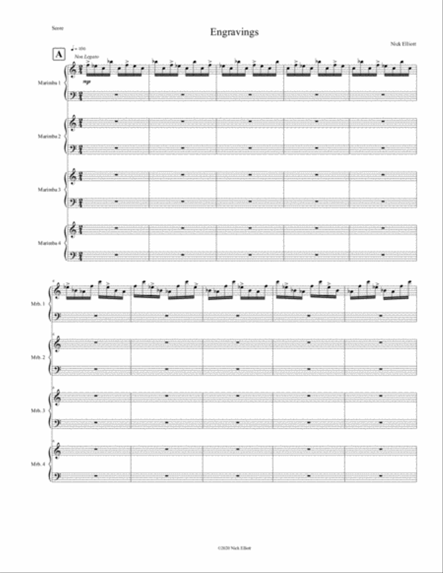 Engravings Marimba scores gallery preview page 1