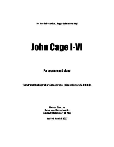 John Cage I-VI (2023)