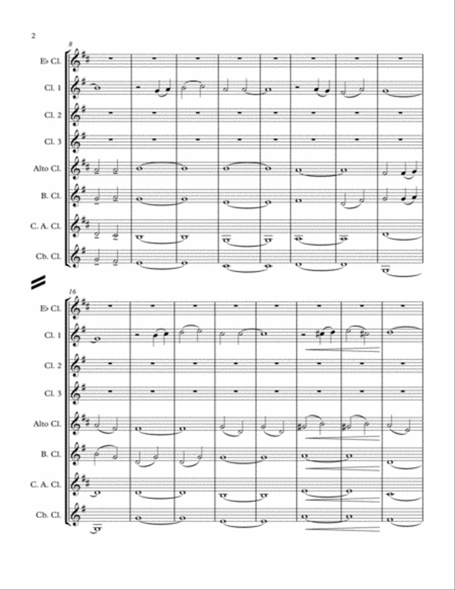 God Bless America Woodwind Ensemble scores gallery preview page 2