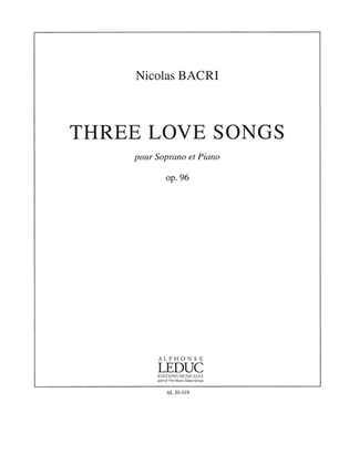 Three Love Songs, Op. 96 (13') Transcription De D. Tchesnokov Pour Soprano Et P