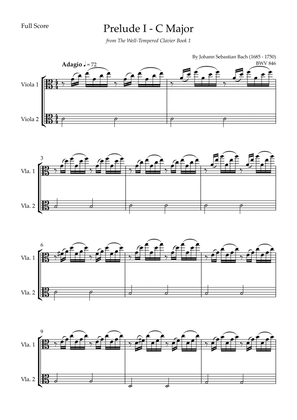 Prelude 1 in C Major BWV 846 (from Well-Tempered Clavier Book 1) for Viola Duo