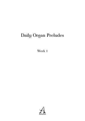 Book cover for Daily Organ Preludes - Week 1