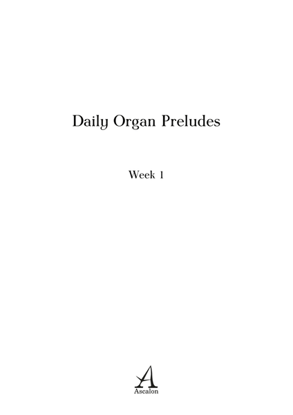 Daily Organ Preludes - Week 1 image number null