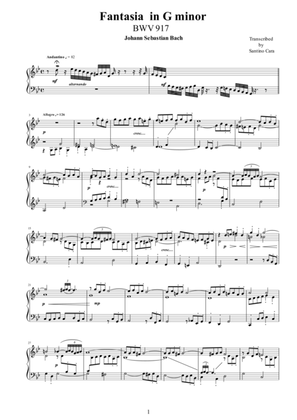 Fantasia in G minor BWV 917