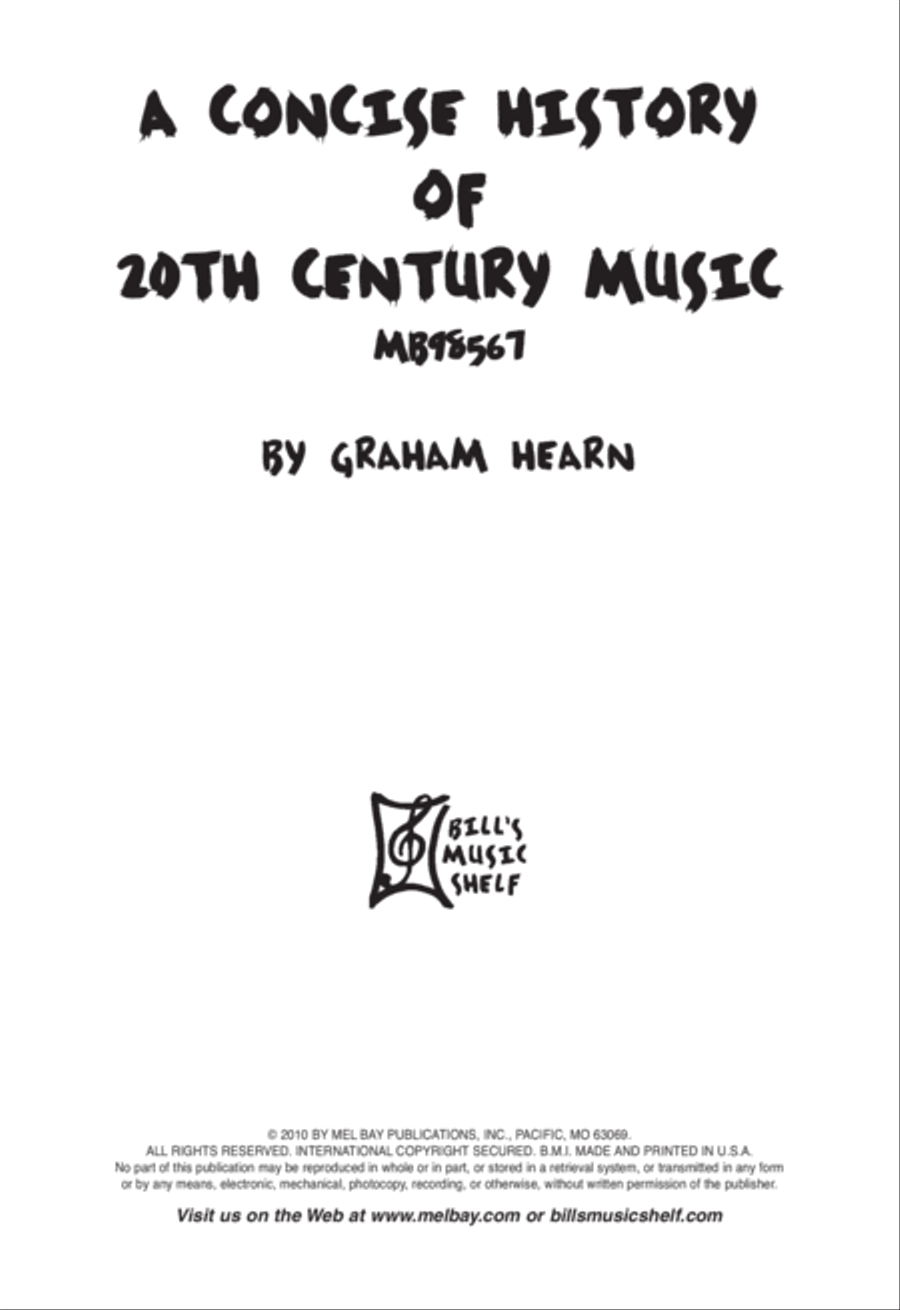 Concise History of 20th Century Music School and Community scores gallery preview page 2
