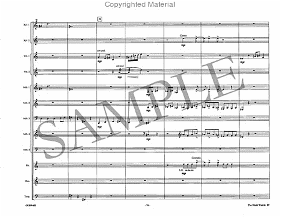 The Night Watch Percussion Ensemble scores gallery preview page 25