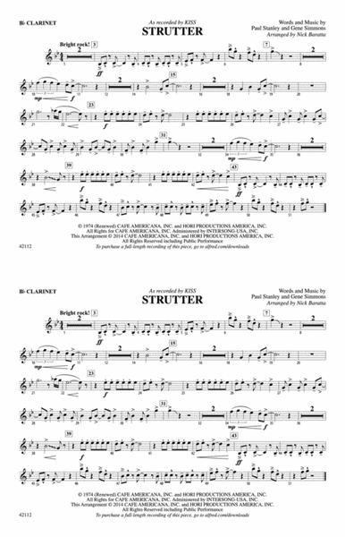 Strutter: 1st B-flat Clarinet