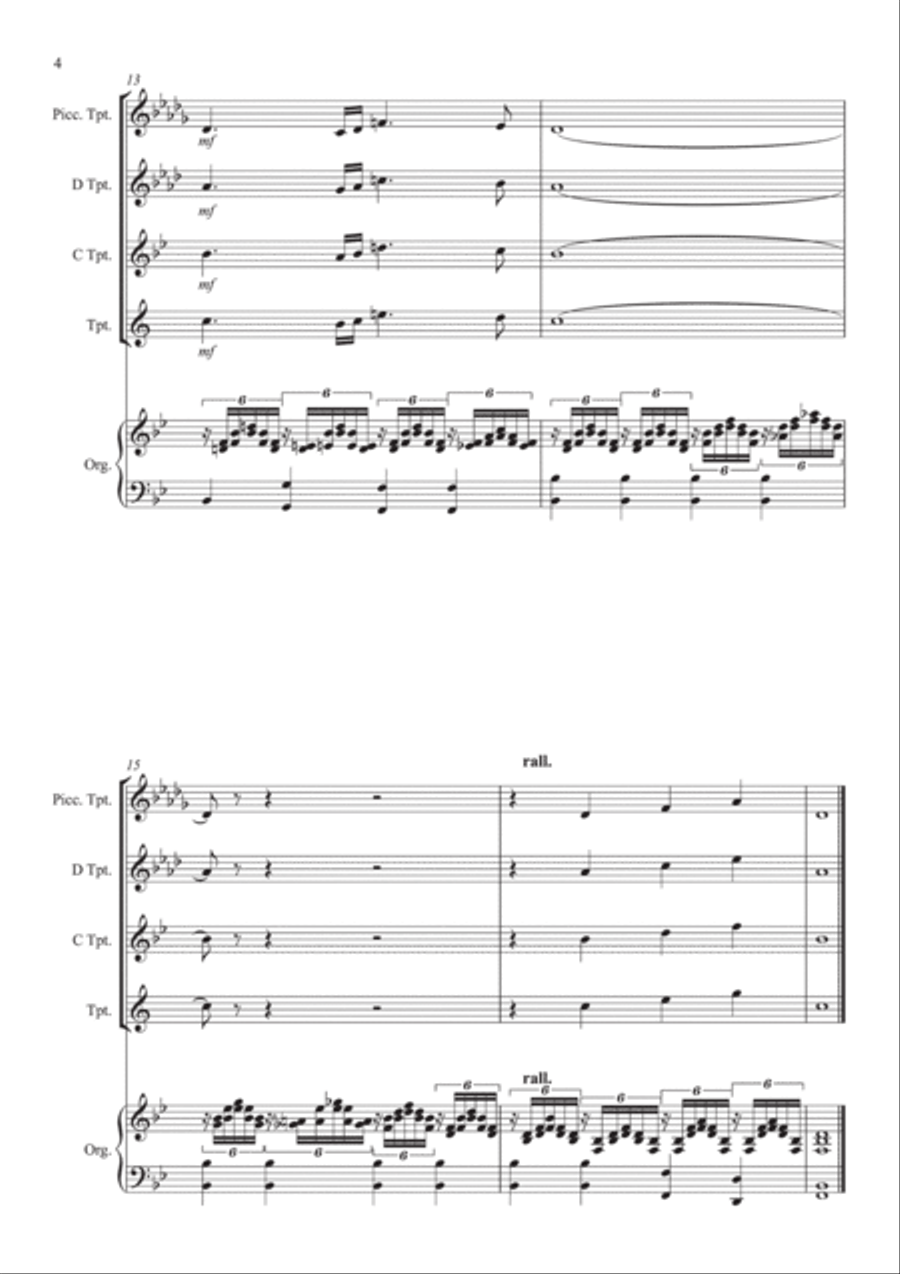 Ave Maria (for Trumpet and Organ) Trumpet Duet scores gallery preview page 5