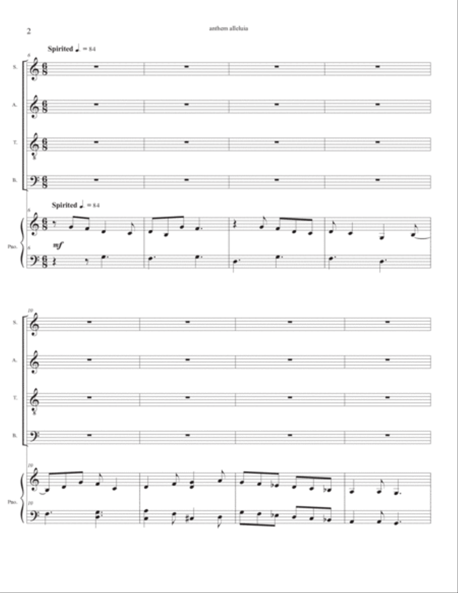 anthem alleluia 4-Part scores gallery preview page 2