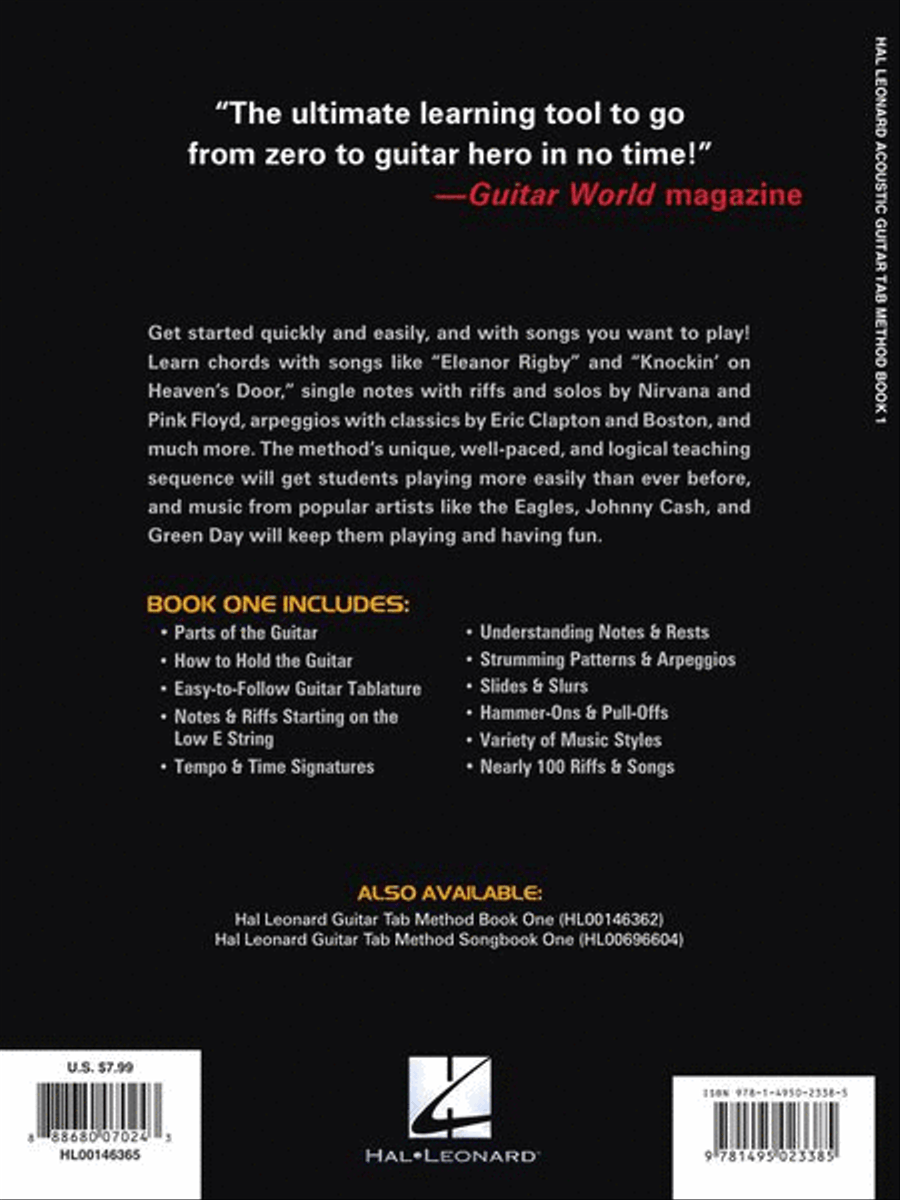 Hal Leonard Acoustic Guitar Tab Method – Book 1 Acoustic Guitar scores gallery preview page 10