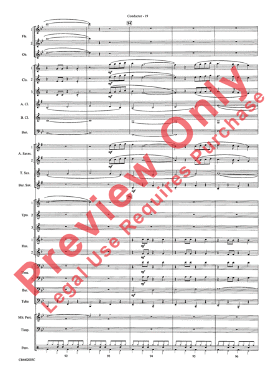 Mamma Mia! - Concert Band (Conductor's Score) Concert Band scores gallery preview page 22