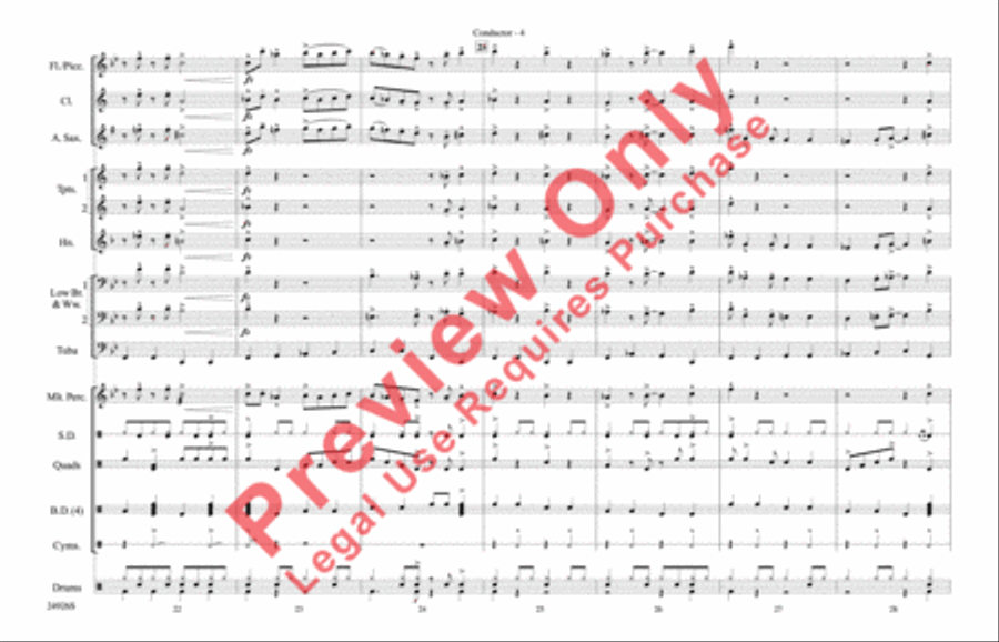 Sing, Sing, Sing Marching Band scores gallery preview page 5