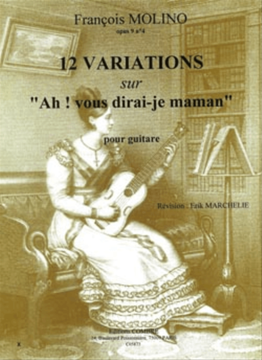 Variations (12) sur Ah! Vous dirai-je maman Acoustic Guitar scores gallery preview page 1