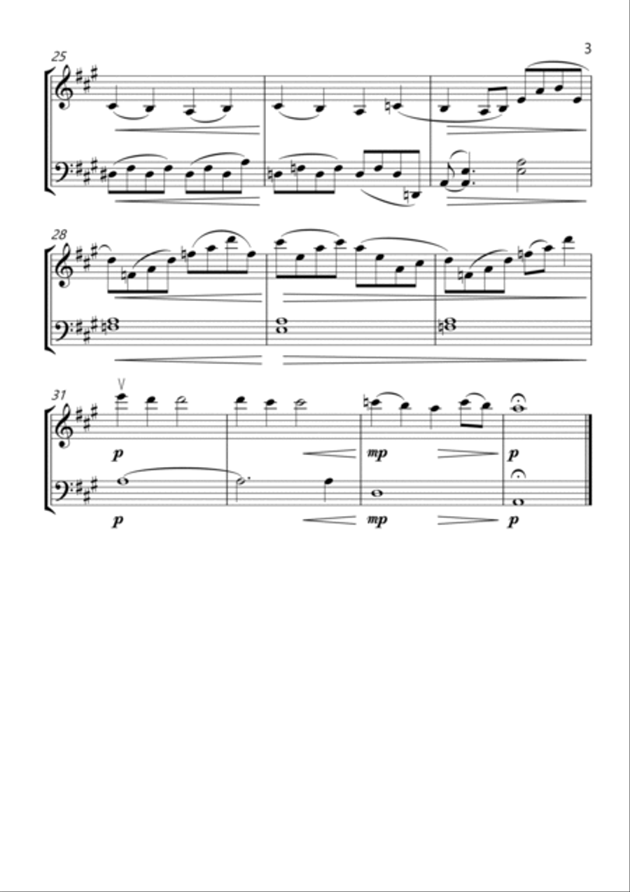 Glasgow Love Theme Glasgow Love Theme String Duet scores gallery preview page 3