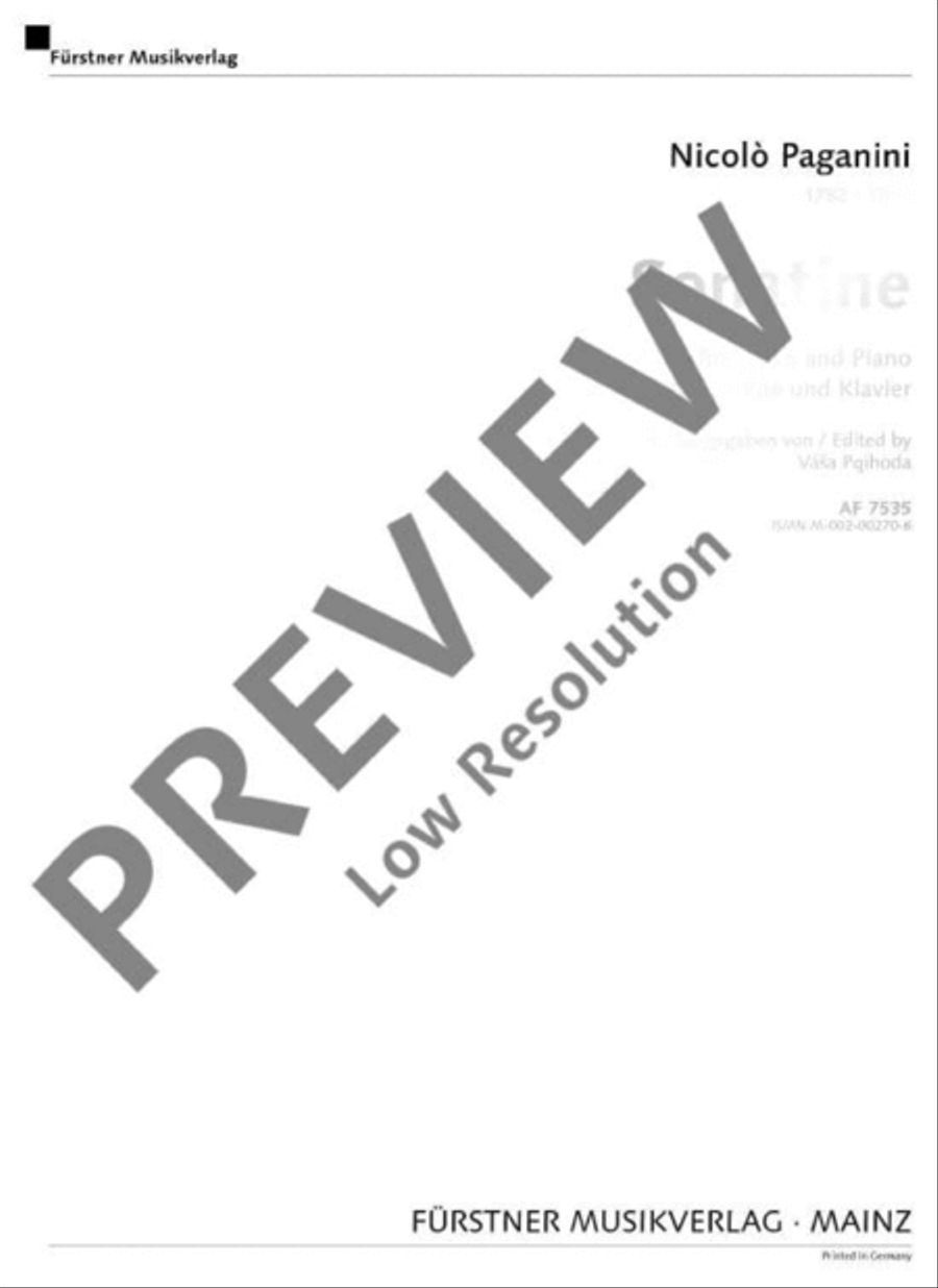 Sonatina Violin Solo scores gallery preview page 2