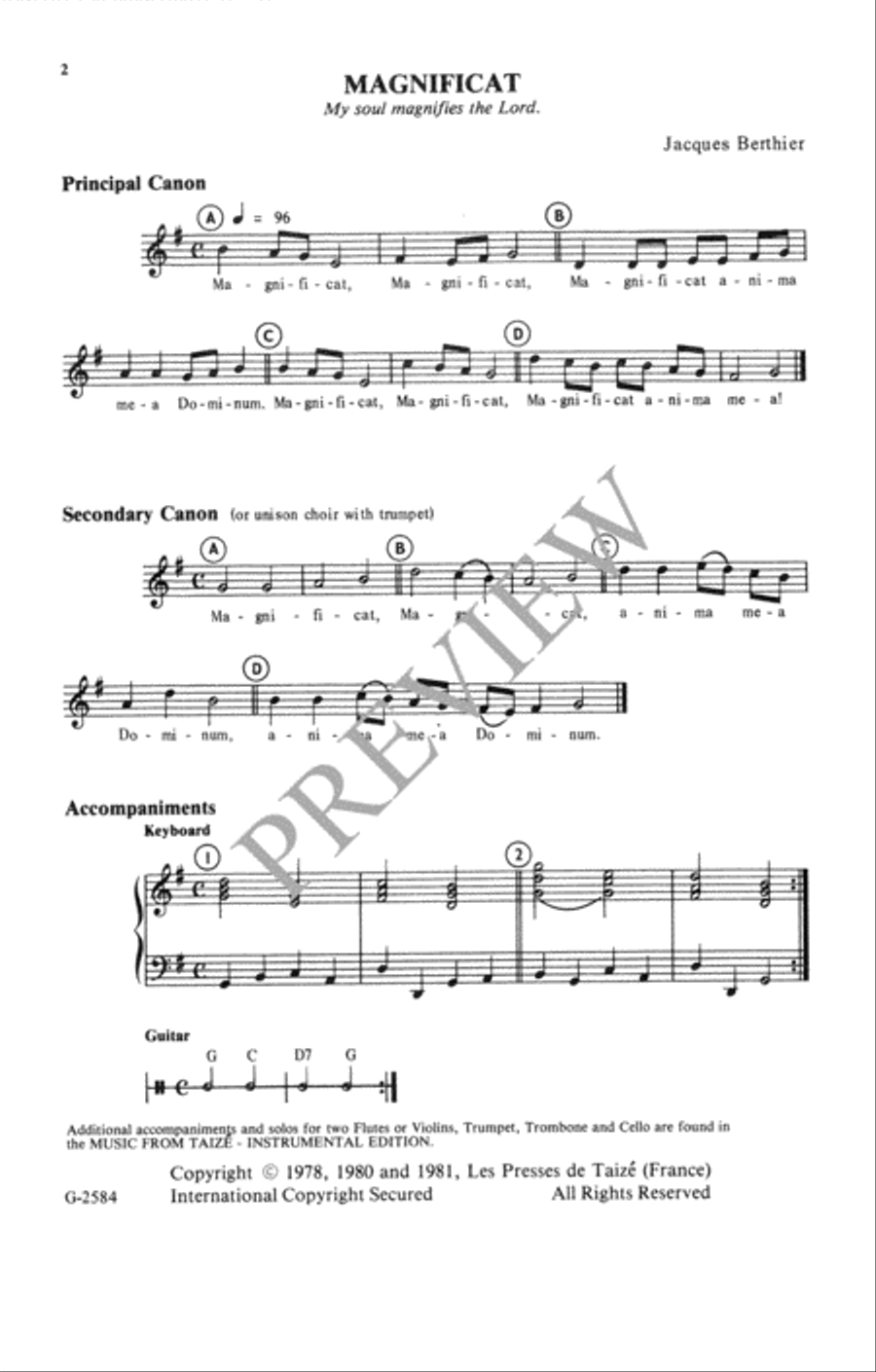 Magnificat 4-Part scores gallery preview page 3