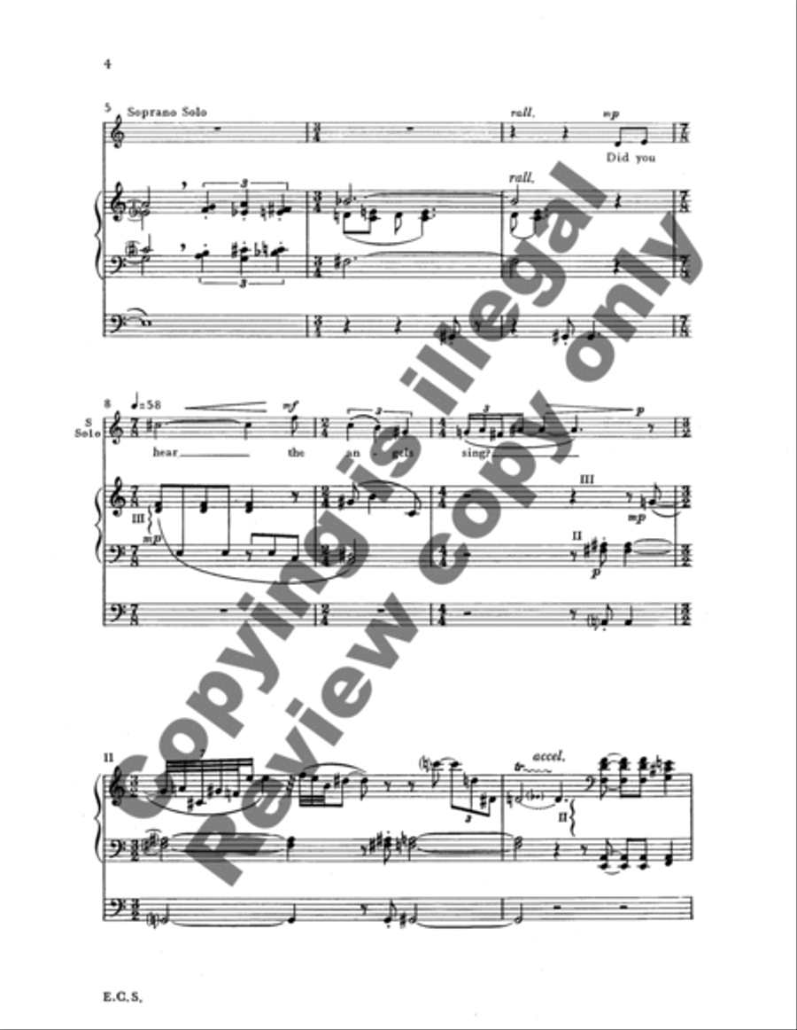 Did you Hear the Angels Sing? 4-Part scores gallery preview page 10