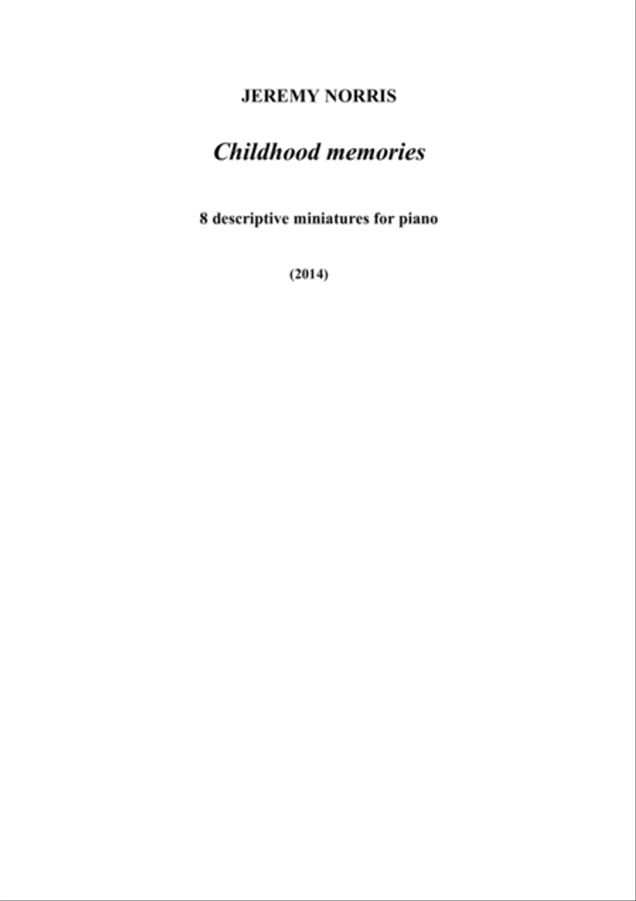 Childhood memories Piano Solo scores gallery preview page 1