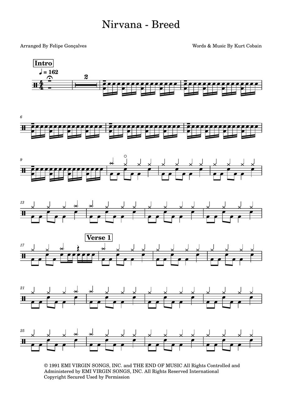 Breed Drum Set scores gallery preview page 1