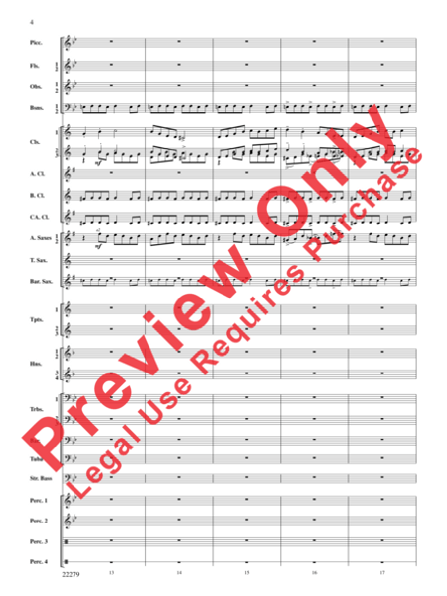 Bayou Breakdown Concert Band scores gallery preview page 5