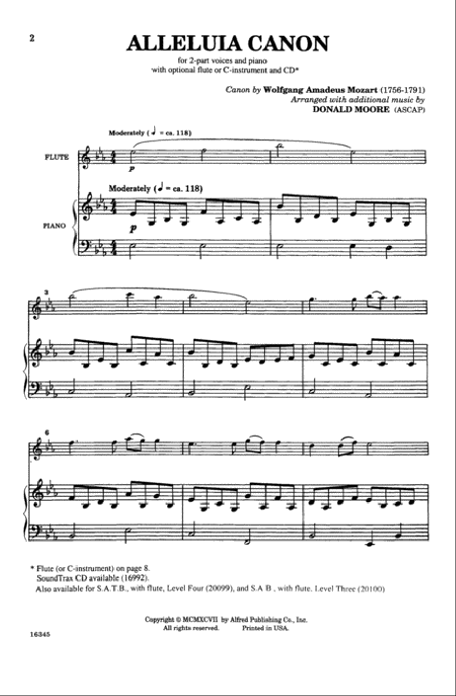 Alleluia Canon Choir scores gallery preview page 1