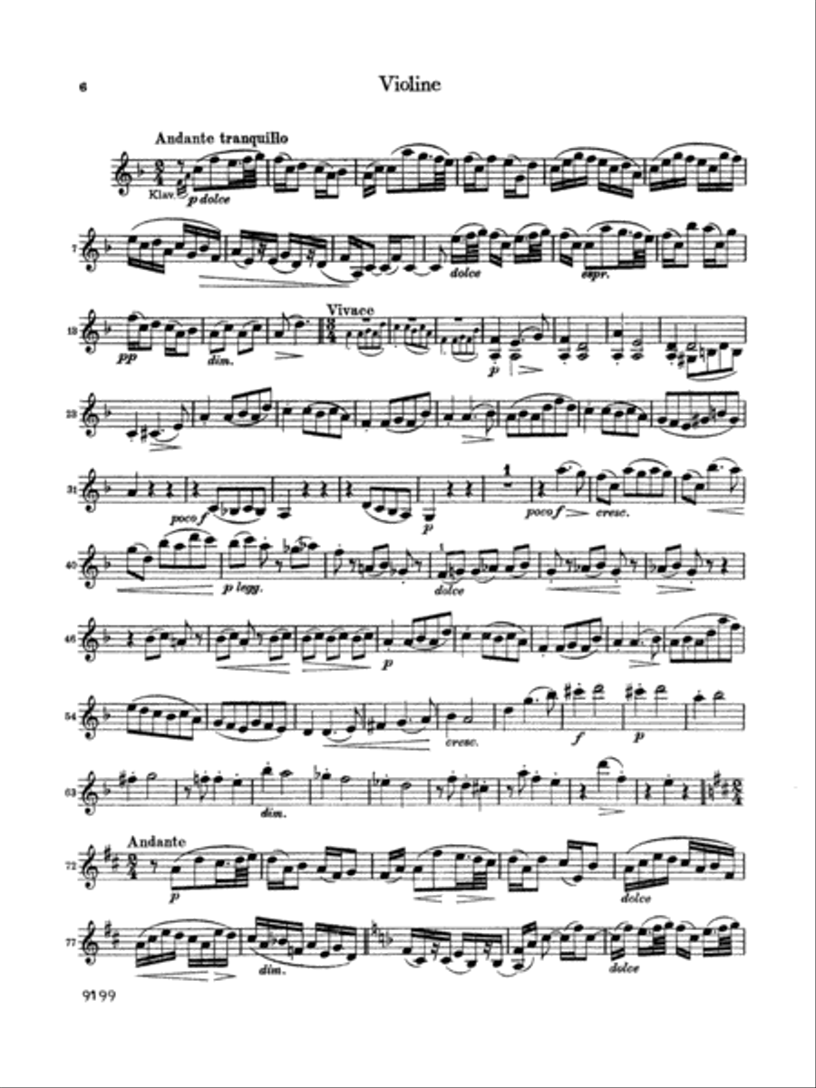 Brahms: Sonata in A Major, Op. 100 Violin scores gallery preview page 6