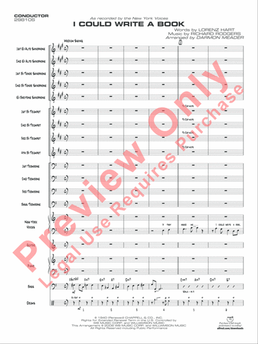 I Could Write a Book Jazz Ensemble scores gallery preview page 4