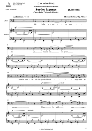 Book cover for Sur les lagunes (Lamento), Op. 7 No. 3 (D minor)