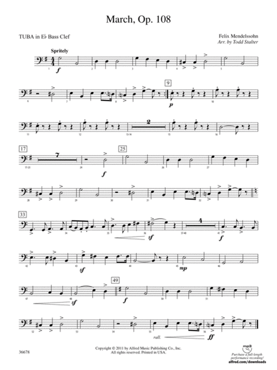 March, Op. 108: (wp) E-flat Tuba B.C.