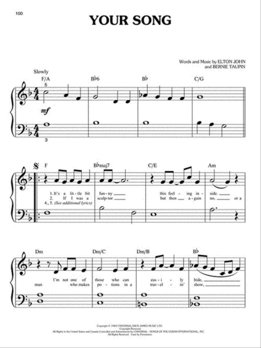 Elton John – Greatest Hits, 2nd Edition Easy Piano scores gallery preview page 4